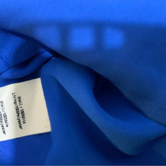 L'agence Jane Royal Blue Silk Spaghetti Strap Tank Top Size M - Picture 9 of 10